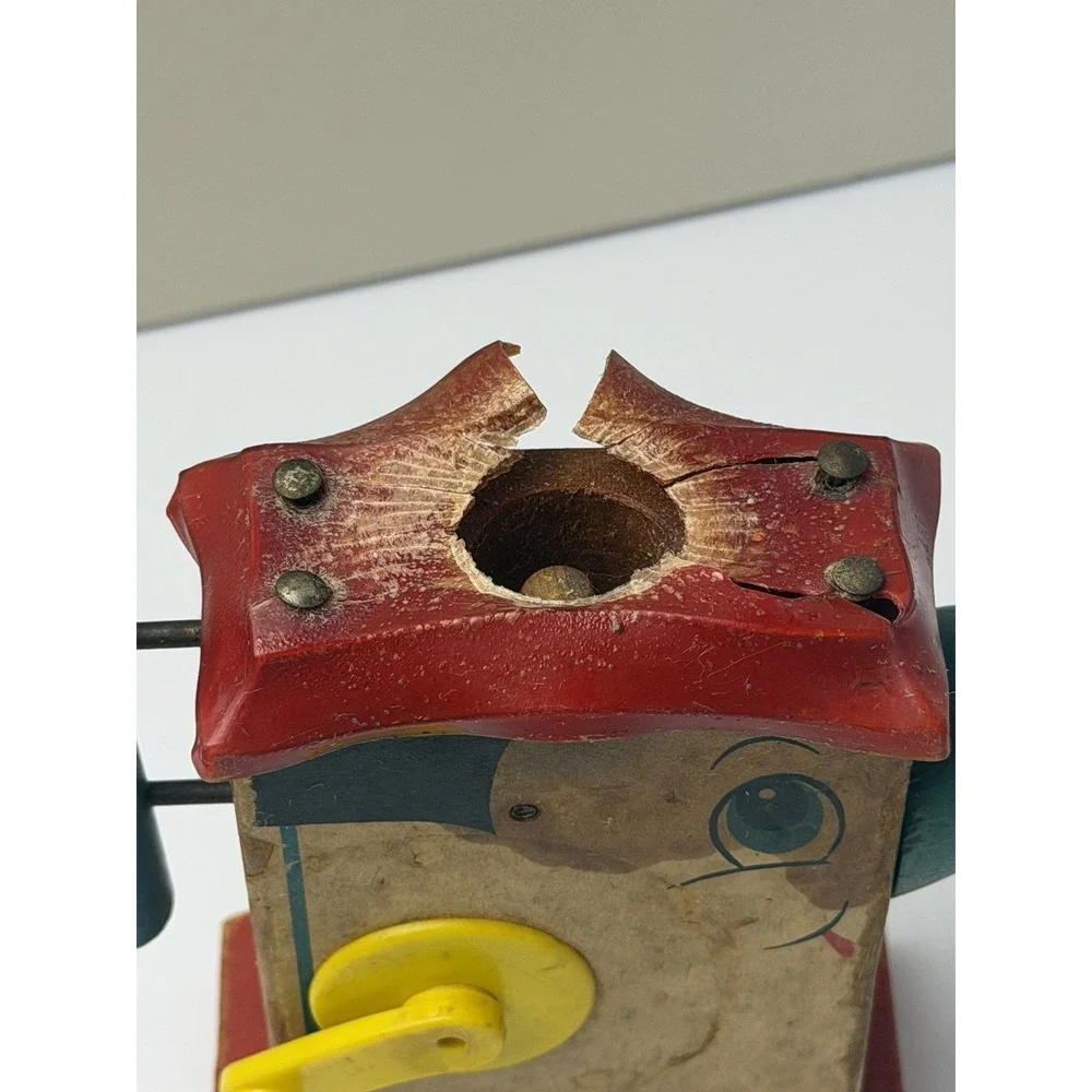 Fisher Price Wooden / Vintage Plastic Perky Pot Toy *Read*